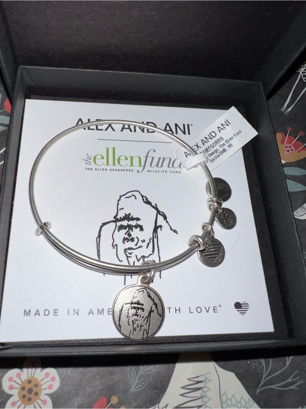 Alex and Ani Black Gift Box with Label